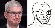 closed_mouth fixme_thumbnail frown glasses grey_hair irl large_eyebrows soyjak stubble tim_cook variant:classic_soyjak white_skin // 380x200 // 72.4KB