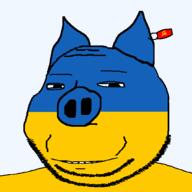 animal communism country double_chin ear eyelids flag pig russo_ukrainian_war small_eyes smile snout soyjak stubble subvariant:massjak subvariant:wholesome_soyjak ukraine variant:gapejak // 600x600 // 10.8KB
