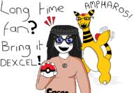ampharos arm beanie blue_eyes blush clothes comic female glasses hair hand hat holding_object johto marvel necklace open_mouth pokemon soyjak stubble text variant:soyak variant:soytan video_game // 1098x764 // 42.1KB