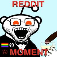 antenna atheism badge black_lives_matter clothes cum fist flag gay glass glasses hand holding_object lgbt necktie nsfw open_mouth orange_eyes penis reddit soyjak stubble suit text variant:snoojak // 1024x1024 // 417.9KB