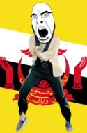 angry animated brunei country dance flag gangnam_style glasses open_mouth soyjak stubble variant:cobson // 300x460 // 500.8KB