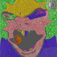 bad_trip colorful distorted glasses lsd open_mouth soyjak stubble variant:cobson // 721x720 // 2.0MB