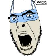 bag bbc cum glasses he_will_always_be_a_gem open_mouth pun queen_of_spades soyjak stubble tag text variant:cobson // 775x849 // 61.9KB