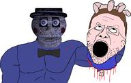 animatronic arm blood bowtie buff clothes dave dave_(moldygh) dave_and_bambi dnb fanon five_nights_at_freddy's fnaf fnaf_(fangame) fnf frankburt friday_night_funkin friday_night_funkin' glasses gore hat stubble the_return_to_freddy's trtf variant:cobson variant:unknown // 1597x1007 // 413.3KB