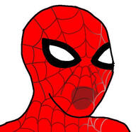 capechad capeshit costume marvel mask open_mouth red soyjak spiderman superhero variant:soyak web // 563x544 // 39.0KB