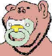 amerimutt baby bald binky ear jpeg_compression low_quality low_resolution mutt pacifier small_eyes soyjak stubble subvariant:impish_amerimutt tan_skin white_background // 130x139 // 29.9KB