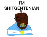 argentina black_skin brainlet clenched_teeth closed_eyes closed_mouth countrywar drool flag flag:argentina glasses hair iq its_over retard shitgentina soyjak stubble text variant:feraljak yellow_teeth // 1634x1314 // 295.2KB