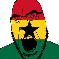 angry country flag ghana glasses open_mouth soyjak stubble variant:cobson // 721x720 // 24.8KB