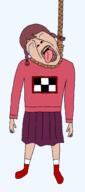 anime closed_eyes clothes crying dead full_body hanging madotsuki open_mouth rope skirt sock soyjak suicide tongue tranny yellow_teeth yume_nikki // 1197x2709 // 55.4KB