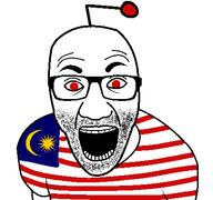 clothes country flag glasses malaysia open_mouth red_eyes reddit soyjak star stubble tshirt variant:el_perro_rabioso // 427x400 // 11.1KB