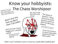 chaos chaos_cultist chaos_star crying facial_mark meme text variant:cryboy_soyjak warhammer wordswordswords // 1080x835 // 305.8KB