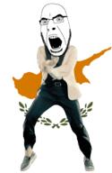 angry animated country cyprus dance flag gangnam_style glasses open_mouth soyjak stubble variant:cobson // 300x460 // 504.7KB