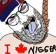 bloodshot_eyes canada clothes croatia glasses hanging hat i_heart_nigger leaf niccolo_salo nigger punisher_face rope soyjak stubble variant:its_out_get_in_here // 726x711 // 388.2KB