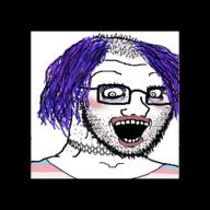 3d 4chan 4soyjaks a_(4chan) angry animated blood bloodshot_eyes blush closed_mouth crazed dead flag glasses hair hanging heart lgbt_(4chan) lipstick logo looking_at_you looking_to_the_right looking_up makeup mustache nintendo open_mouth purple_hair r9k_(4chan) rope smile smirk smug soyjak stubble suicide teeth text tongue tranny variant:alicia variant:bernd variant:soyak vein video_game yellow_teeth // 282x282 // 1.8MB