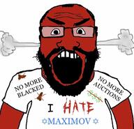 angry arm balding bbc beard blacked clothes dollar dollar_sign fume glasses hair i_hate judaism kolyma max_(user) money open_mouth penis red red_skin soyjak star_of_david subvariant:science_lover text tshirt // 750x724 // 132.9KB