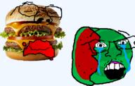 cry dirty eating glasses hamburger happy melon tagme_new_variant variant:feraljak // 959x610 // 320.7KB