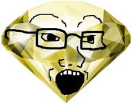 citrine gem glasses gold objectsoy open_mouth soyjak variant:classic_soyjak yellow // 800x634 // 231.5KB