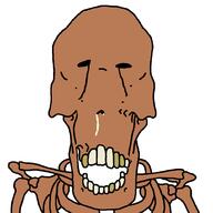 brown_skin mucus open_mouth skeleton subvariant:euromutt teeth // 1000x1000 // 26.9KB
