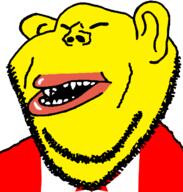amerimutt asian canadian clothes country ear fangs flag open_mouth soyjak stubble subvariant:impish_amerimutt vampire variant:impish_soyak_ears yellow_skin // 598x628 // 35.9KB