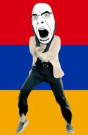 angry animated armenia country dance flag flag:armenia gangnam_style glasses open_mouth soyjak stubble variant:cobson // 300x460 // 500.0KB