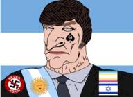 argentina clothes countrywar flag flag:argentina flag:israel flag:minor_attracted_person israel javier_milei jews judaism libertarian map_(pedophile) pedophile queen_of_spades slopjak variant:soyak // 504x367 // 141.1KB