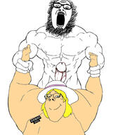 2soyjaks arm beard blood blue_eyes buff closed_mouth clothes femjak glasses hair hand hat holding_object leg mustache nipple nsfw open_mouth penis poop sex smile soyjak subvariant:gapejak_female tattoo variant:gapejak variant:ignatius white_skin yellow_hair // 788x901 // 243.9KB