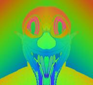 colorful deformed ear glasses grin moshed open_mouth smile soyjak variant:susjak // 640x583 // 10.0MB