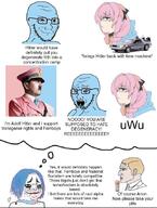 adolf_hitler astolfo authright blue_hair crying delorean doctor drool femboy makeup meds meme mentally_ill nazism nordic_chad pills pink_clothes pink_hair political_compass side_profile smug text time_machine tranny uniform variant:soyak // 640x845 // 98.5KB