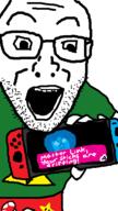 arm glasses hand holding_object mario nintendo nintendo_switch open_mouth soyjak stubble the_legend_of_zelda variant:unknown video_game whereisbalake // 320x569 // 23.5KB