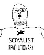 2soyjaks clothes glasses open_mouth socialism soyjak star stubble text variant:unknown // 760x952 // 18.0KB