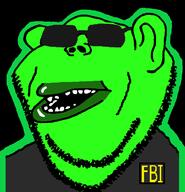 amerimutt ear federal_bureau_of_investigation glasses glowie glowing glownigger green_skin mutt open_mouth variant:impish_soyak_ears // 637x660 // 32.1KB