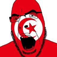 angry country flag glasses open_mouth soyjak stubble tunisia variant:cobson // 721x720 // 33.4KB