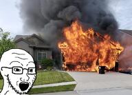 arson fire glasses irl_background open_mouth soyjak stubble variant:soyak // 1200x865 // 1.0MB