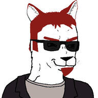 closed_mouth clothes ear furry glasses hair postal_dude red_hair smile smug soyjak tinted_glasses variant:chudjak // 400x400 // 26.4KB