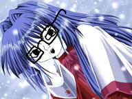 anime glasses hair kanon key open_mouth shawl snow visual_novel // 640x480 // 471.6KB