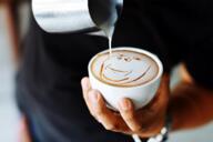 coffee cup irl mug no_eyebrows smile soyjak stubble subvariant:wholesome_soyjak variant:gapejak // 454x303 // 247.7KB
