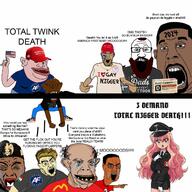 2024 amarna_forum america_first amerimutt angry animal anime arm balding beard black_skin bloodshot_eyes brown_eyes brown_hair brown_skin clothes comic country crying ear fangs fascism female flag glasses hair hand hat heart hoatee i_heart_nigger i_love kanye_west maga mexican_twink mexico monkey_dance multiple_soyjaks mustache nazism nick_fuentes open_mouth pink_hair pointing soyjak swastika text total_nigger_death tranny united_states variant:chudjak variant:cobson variant:markiplier_soyjak variant:monkeyjak variant:shirtjak variant:unknown white_skin wordswordswords yellow_hair zero_no_tsukaima // 1280x1280 // 299.1KB