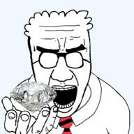 clothes dilbert gem glasses hair hand holding_object necktie open_mouth perro_hold soyjak suit variant:el_perro_rabioso // 1628x1628 // 696.8KB