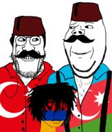 are_you_soying_what_im_soying armenia azerbaijan buck_breaking fez flag flag:armenia flag:azerbaijan flag:turkiye glasses moustache mustache smile smirk subvariant:wholesome_soyjak turkiye twinkjak variant:gapejak variant:markiplier_soyjak // 1200x1415 // 451.5KB