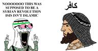 arabic_text arm bloodshot_eyes chad clothes crying eyes_popping flag glasses hand hands_up headband hippie isis islam nordic_chad open_mouth soyjak soyjak_comic stubble syria syrian text tongue turban variant:waow yellow_teeth // 1788x945 // 585.3KB