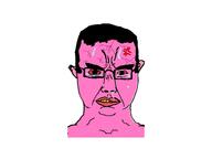 animated baby blooshot_eyes blush clenched_teeth closed_mouth crying distorted ear full_body glasses hair music pink_skin sound soyjak subvariant:chudjak_front variant:chudjak vein webm yellow_teeth // 640x480, 63.6s // 8.8MB