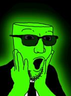 animated clothes glasses glowie glowing green_skin hand neuralizer open_mouth stubble suit sunglasses variant:trukejak // 248x338 // 2.1MB