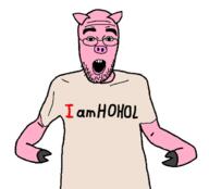 animal arm clothes ear glasses hand hohol i_am open_mouth pig pink_skin pointing snout soyjak stubble tshirt variant:shirtjak // 618x559 // 80.5KB