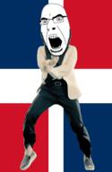 angry animated country dance dominican_republic flag full_body gangnam_style glasses irl open_mouth soyjak stubble variant:cobson // 300x460 // 502.8KB