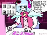 bloodshot_eyes blue_hair calarts computer crying female folder glasses grin headphones lobotomy_corporation magical_girl open_mouth queen_of_hatred so_true soy_parody soyjak speech_bubble stretched_mouth stubble text tomoko variant:a24_slowburn_soyjak variant:cryboy_soyjak variant:markiplier_soyjak variant:markiplier_soyjak2 variant:soyak video_game // 802x604 // 316.1KB
