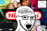 4chan game_of_thrones glasses horseshoe_theory nintendo open_mouth pol_(4chan) rick_and_morty soyjak stan_kelly stubble twitter twitter_checkmark variant:classic_soyjak video_game // 900x600 // 412.7KB