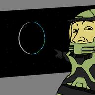 arm armor earth halo_(video_game) hand master_chief planet soyjak space variant:markiplier_pointing_soyjak video_game // 600x600 // 11.5KB