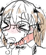 anime arisu_shimada blush bowtie crying girls_und_panzer meguca redraw shamiko_org shimada_arisu soyjak stubble variant:unknown // 645x773 // 425.3KB