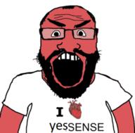 angry arm balding beard clothes glasses hair i_love meta:low_resolution nonsense open_mouth red_face soyjak subvariant:science_lover text tshirt variant:markiplier_soyjak // 255x251 // 34.6KB