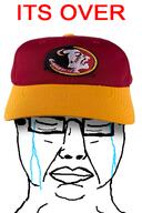 closed_eyes clothes college college_football color crying crying_chudjak florida_state football football_hat glasses hat its_over lips ncaa text united_states variant:chudjak wearing_hat // 411x618 // 158.6KB